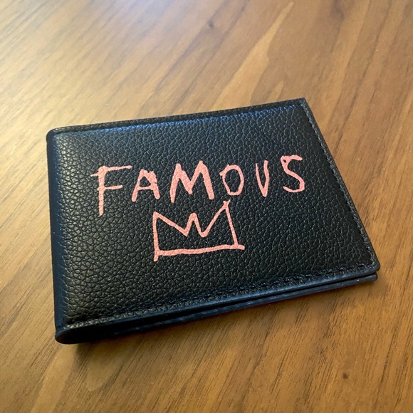 NWOT Coach Leather Card Case Wallet Black Famous Unisex - Picture 1 of 3